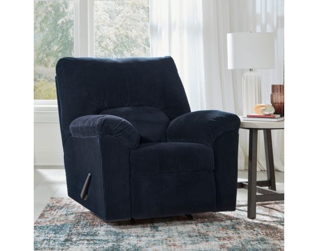 Ashley Simplejoy Navy Recliner large image number 1