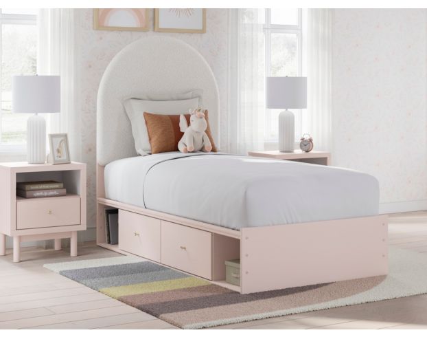 Ashley Wistenpine Blush 2-Drawer Twin Storage Bed large image number 6