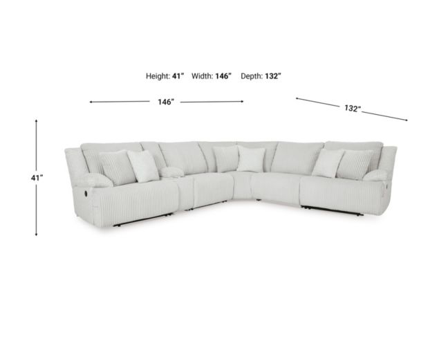 Ashley Top Tier Alloy 6-Piece Reclining Sectional large image number 7