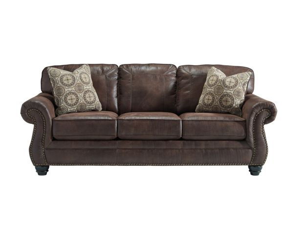 Ashley Breville Espresso Sofa Homemakers, Throw Pillows For Espresso Leather Couch