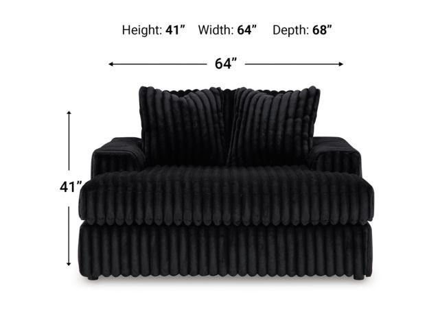 Ashley Midnight Madness Onyx Oversized Chaise large image number 8