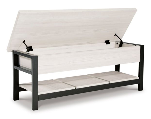 Ashley Rhyson White Storage Bench large image number 4