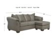 Ashley Darcy Cobblestone Sofa Chaise small image number 2