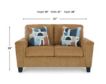 Ashley Erinslane Honey Brown Loveseat small image number 9