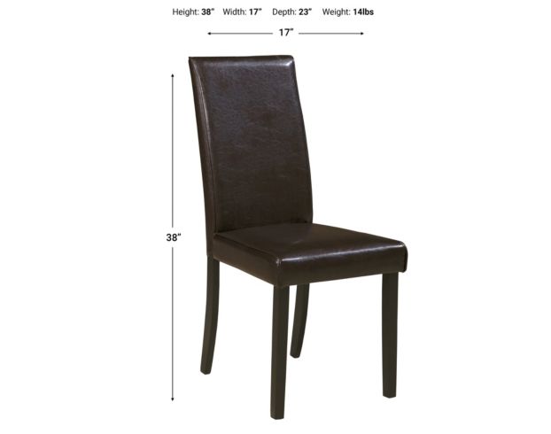 Ashley Kimonte Brown Dining Chair large image number 3