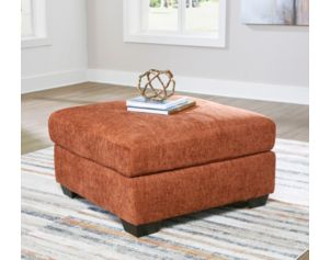 Ashley Aviemore Spice Orange Oversized Accent Ottoman