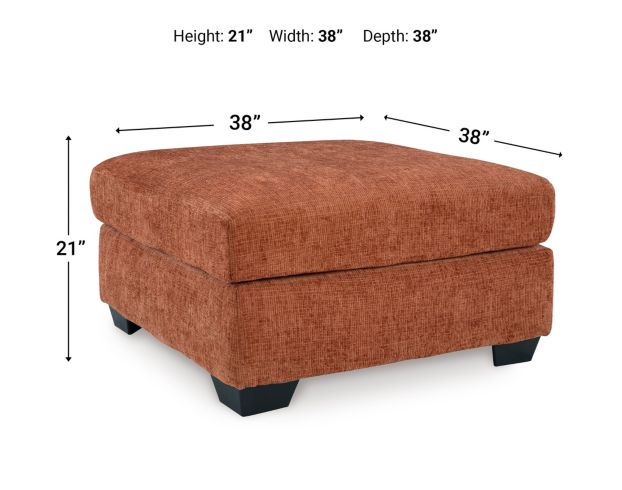 Ashley Aviemore Spice Orange Oversized Accent Ottoman large image number 3