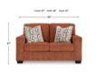 Ashley Aviemore Spice Orange Loveseat small image number 7