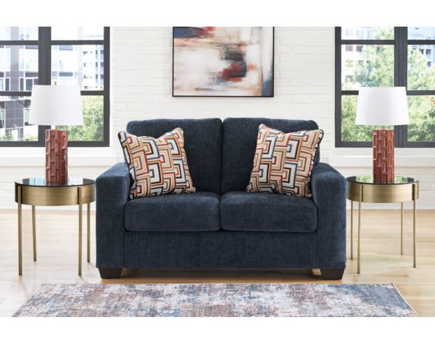 Ashley Aviemore Ink Blue Loveseat large image number 5