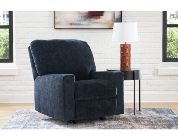 Ashley Aviemore Ink Blue Recliner large image number 7