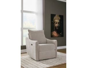 Ashley McBurg Taupe Power Swivel Recliner