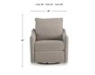 Ashley McBurg Taupe Power Swivel Recliner small image number 8