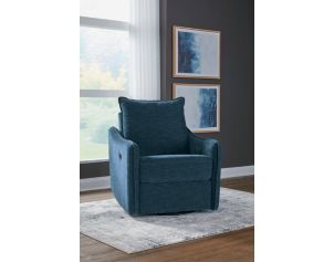 Ashley McBurg Navy Power Swivel Recliner