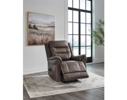 Ashley Oatman Umber Lift Recliner with Heat and Massage