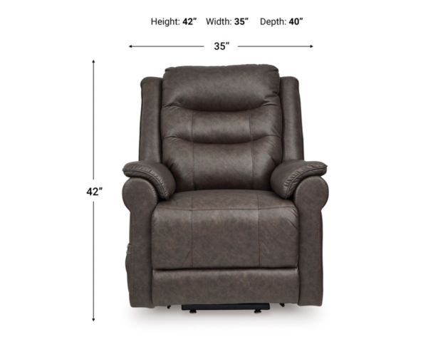 Ashley Oatman Umber Lift Recliner large image number 10