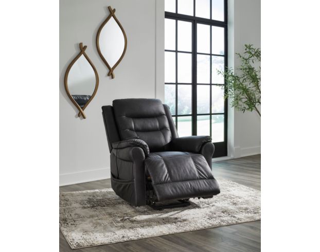 Ashley Oatman Carbon Black Lift Recliner large image number 2