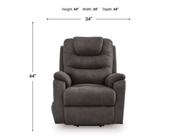 Ashley Snowfield Gunmetal Lift Recliner large image number 9