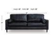 Ashley Bryceview Black Leather Sofa small image number 6