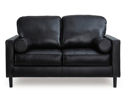 Ashley Bryceview Black Leather Loveseat