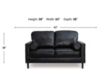 Ashley Bryceview Black Leather Loveseat small image number 6