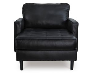 Ashley Bryceview Black Leather Chaise