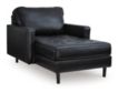 Ashley Bryceview Black Leather Chaise small image number 2