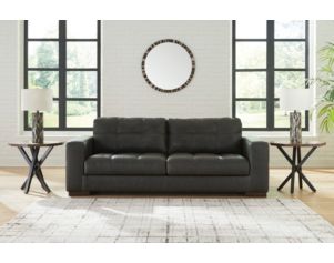 Ashley Luigi Thunder Black Leather Sofa