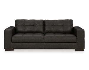 Ashley Luigi Thunder Black Leather Sofa