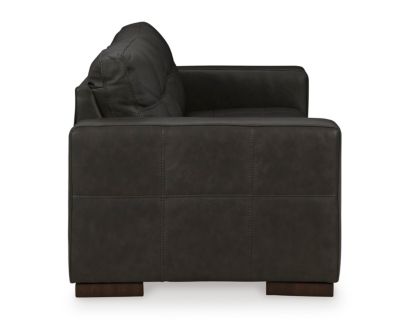 Ashley Luigi Thunder Black Leather Sofa