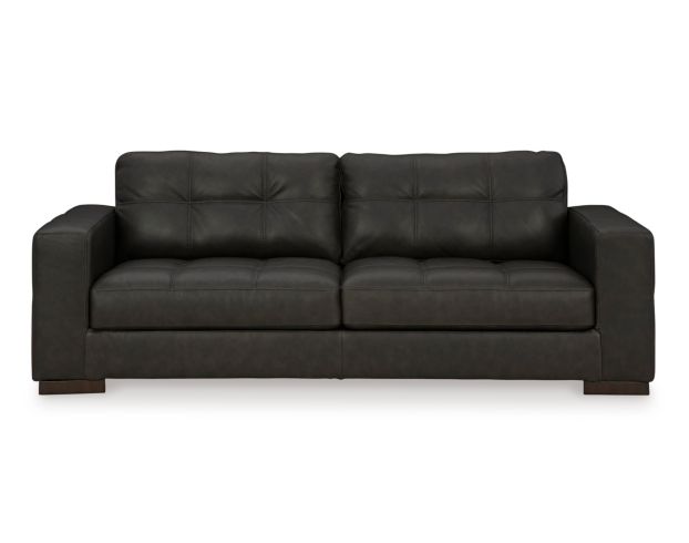 Ashley Luigi Thunder Black Leather Sofa large image number 2