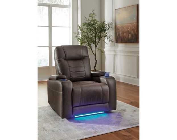 Ashley Schooner Rocks Umber Power Recliner large image number 2