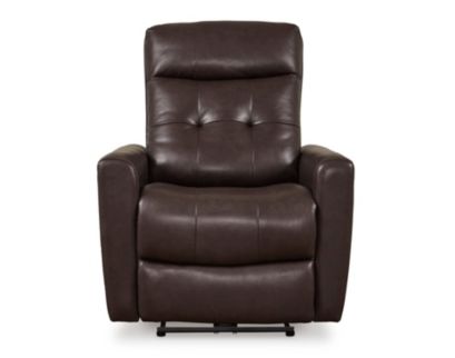 Ashley Pisgham Chocolate Dual Power Leather Recliner