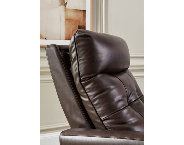 Ashley Pisgham Chocolate Dual Power Leather Recliner large image number 6