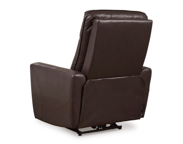 Ashley Pisgham Chocolate Dual Power Leather Recliner large image number 8