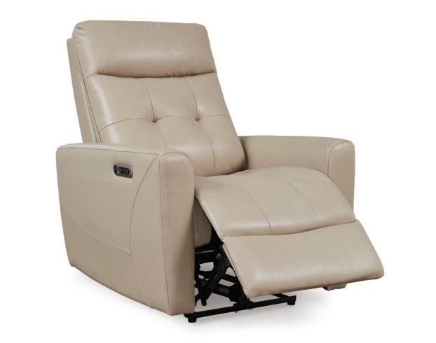 Ashley Pisgham Sand Dual Power Leather Recliner large image number 4