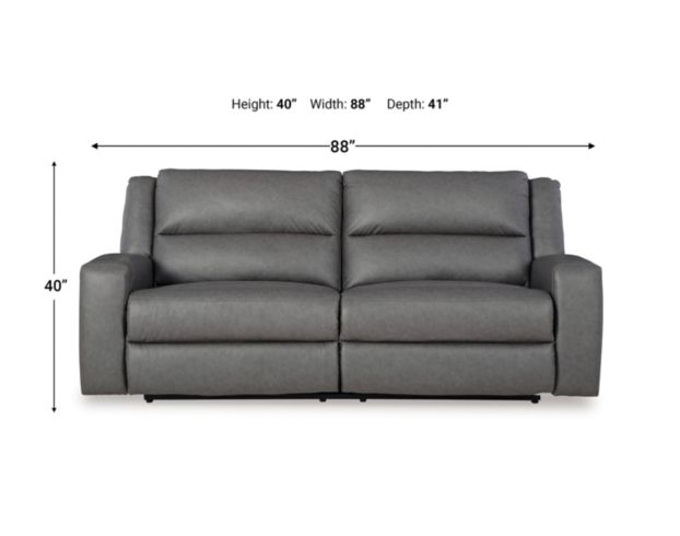 Ashley Brixworth Slate Reclining Sofa large image number 9