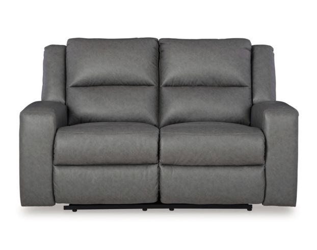 Ashley Brixworth Slate Reclining Loveseat large image number 1