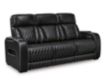 Ashley Boyington Black Dual Power Leather Reclining Sofa small image number 3