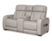 Ashley Boyington Gray Dual Power Leather Reclining Loveseat with Console small image number 3