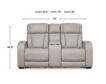 Ashley Boyington Gray Dual Power Leather Reclining Loveseat with Console small image number 11