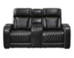 Ashley Boyington Black Dual Power Leather Reclining Loveseat with Console small image number 1