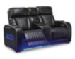 Ashley Boyington Black Dual Power Leather Reclining Loveseat with Console small image number 4