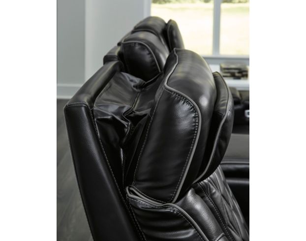 Ashley Boyington Black Dual Power Leather Reclining Loveseat with Console large image number 7