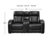 Ashley Boyington Black Dual Power Leather Reclining Loveseat with Console small image number 12