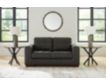 Ashley Luigi Thunder Black Leather Loveseat small image number 1