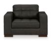 Ashley Luigi Thunder Black Oversized Leather Chair small image number 1