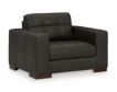 Ashley Luigi Thunder Black Oversized Leather Chair small image number 2