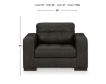 Ashley Luigi Thunder Black Oversized Leather Chair small image number 7