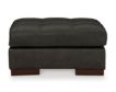 Ashley Luigi Thunder Black Leather Ottoman small image number 2