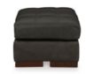 Ashley Luigi Thunder Black Leather Ottoman small image number 4